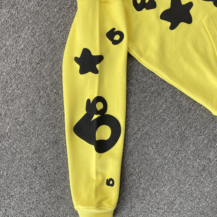 SP5DER BELUGA HEATHER YELLOW HOODIE
