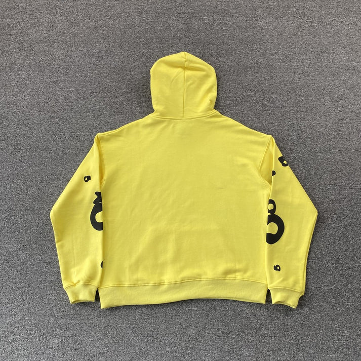 SP5DER BELUGA HEATHER YELLOW HOODIE
