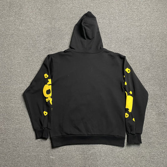 SP5DER BELUGA ONYX YELLOW HOODIE