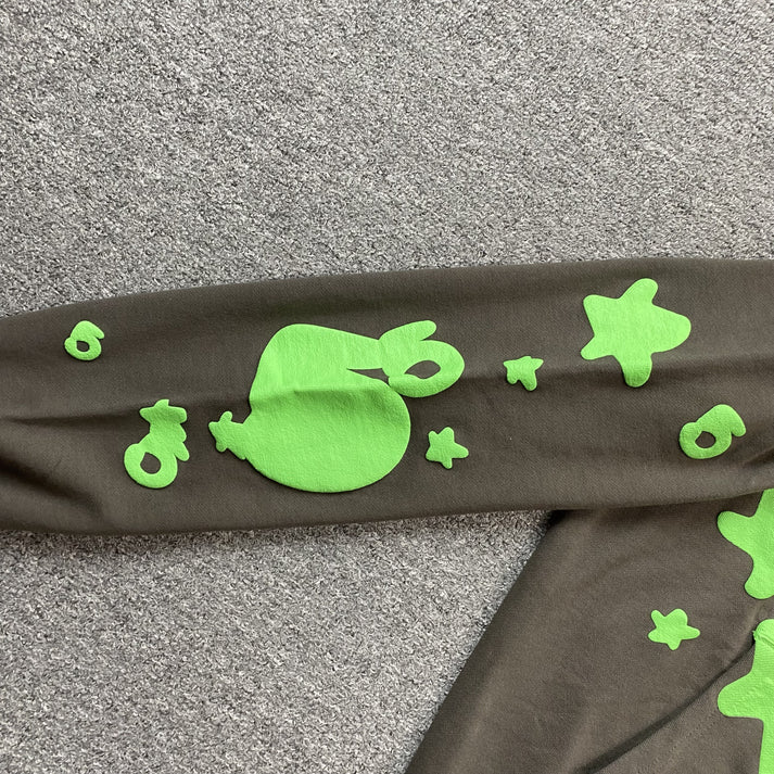 SP5DER BELUGA SLATE GREY GREEN HOODIE