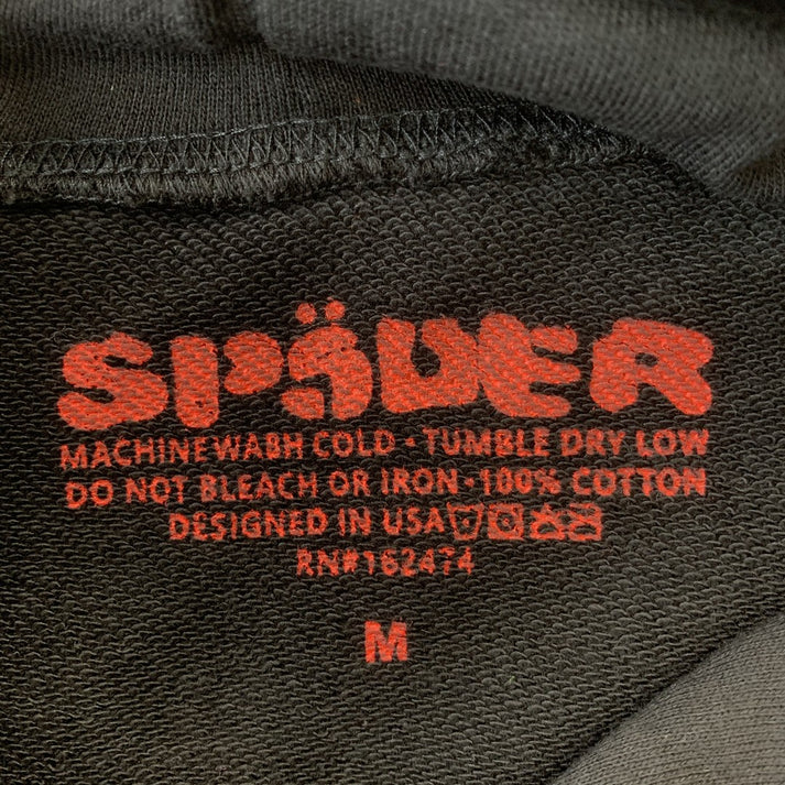 SP5DER OG RHINESTONE BLACK HOODIE