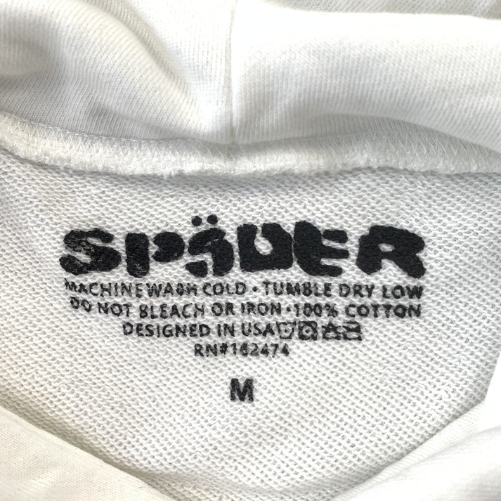 SP5DER OG RHINESTONE WHITE HOODIE