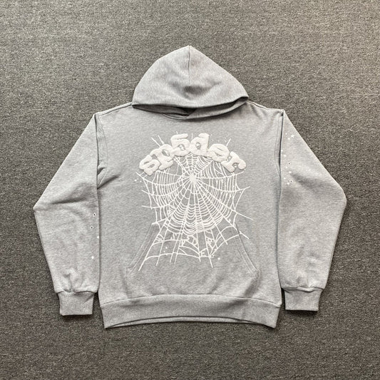 SP5DER WEB GREY HOODIE