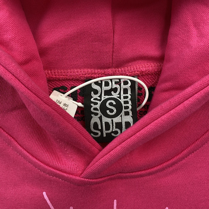 SP5DER PINK HOODIE PINK