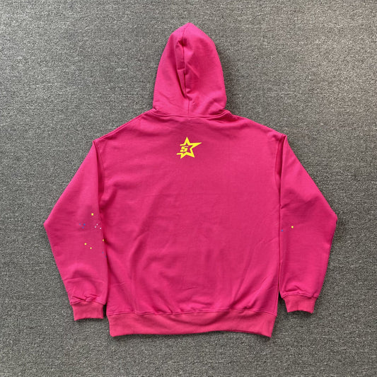 SP5DER PINK HOODIE PINK