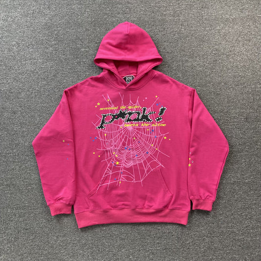 SP5DER PINK HOODIE PINK