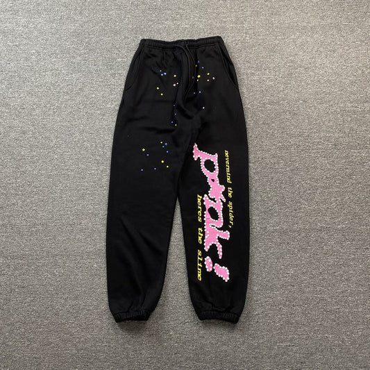 SP5DER PINK BLACK PANTS