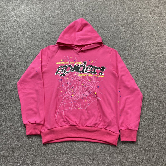 SP5DER PINK V2 PINK HOODIE