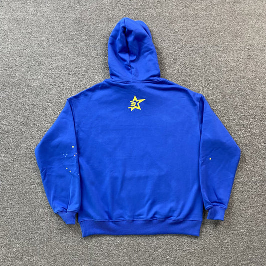 SP5DER PINK BLUE HOODIE