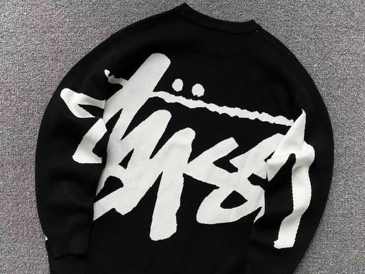 STUSSY STOCK BLACK SWEATER