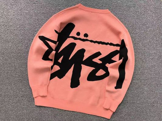 STUSSY STOCK PINK SWEATER
