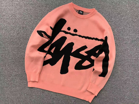 STUSSY STOCK PINK SWEATER