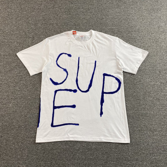 SUPREME PAINTED WHITE T-SHIRT
