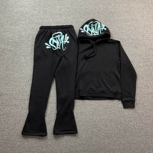 SYNA WORLD SYNA LOGO BLACK AND BLUE TRACKSUIT